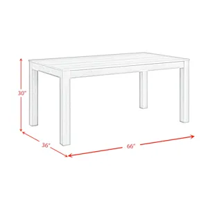 Eleanor Rectangular Dining Table in Brown