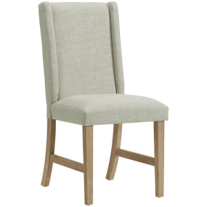 Eleanor Dining Side Chair with Heirloom Fabric in Brown