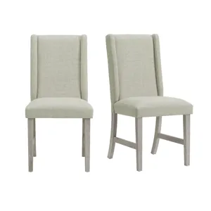 Eleanor Dining Side Chair with Heirloom Fabric in White (2 Per Carton)