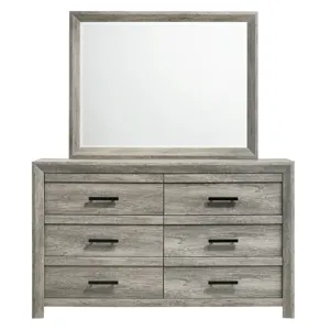 Ellen Dresser & Mirror Set Grey