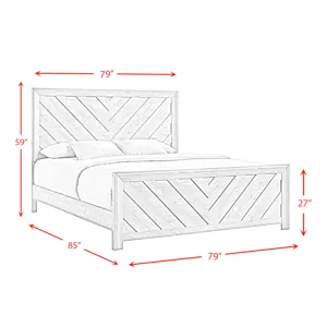 Ellen King Bed White