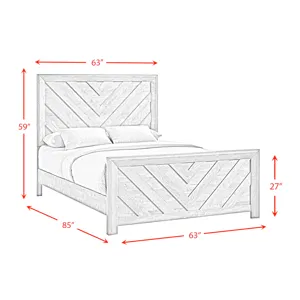 Ellen Queen Bed White