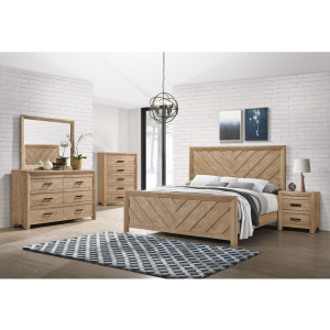 Ellen King Bed in Brown
