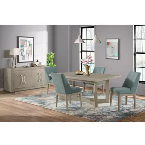 Elma Rectangular Dining Table with 18\" Leaf in Almond