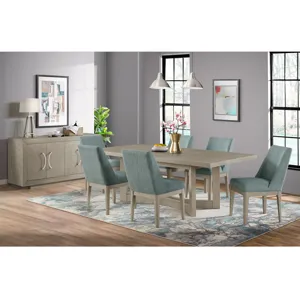 Elma Rectangular Dining Table with 18\" Leaf in Almond