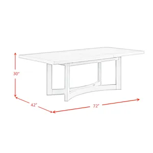 Elma Rectangular Dining Table with 18\" Leaf in Almond