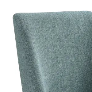 Elma Dining Side Chair with Blue Fabric in Almond (2 Per Carton)
