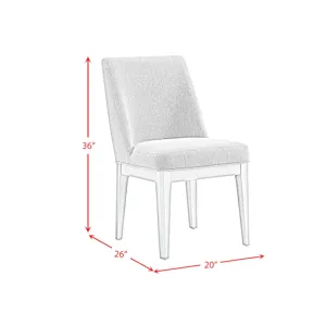 Elma Dining Side Chair with White Fabric in Almond (2 Per Carton)