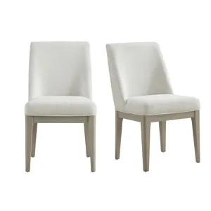 Elma Dining Side Chair with White Fabric in Almond (2 Per Carton)