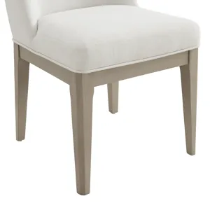 Elma Dining Side Chair with White Fabric in Almond (2 Per Carton)