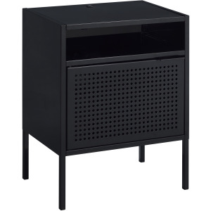 Ember Nightstand (C-1094) BLACK NIGHTSTAND W/ USB