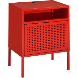 Ember Nightstand (C-1094) RED NIGHTSTAND W/ USB