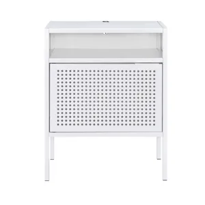 Ember Nightstand (C-1094) WHITE NIGHTSTAND W/ USB