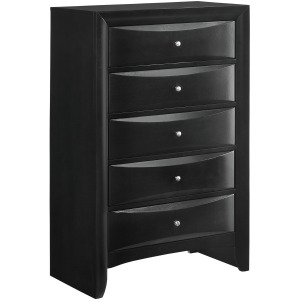Emily 5-Drawer Chest in Black