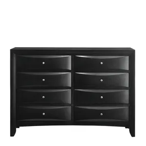 Emily 8-Drawer Dresser in Black