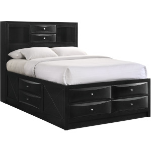 Emily King Storage Bed in Black