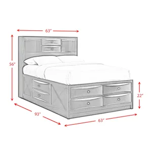 Emily Queen Storage Bed in Black