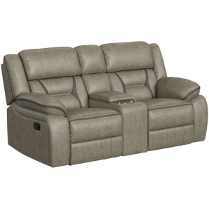 Engage Motion Loveseat with Console in Corral Grey