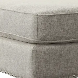 Erica 497 Ottoman W/Chrome Nail Heirloom Grey (ISTA 3)