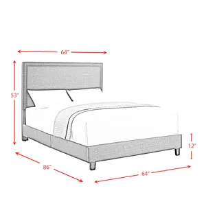 Erica Queen Bed in Heirloom Blue