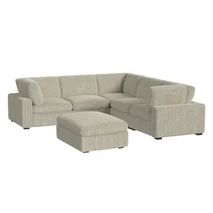 Esprit Modular Ottoman in Grand Cord Beige