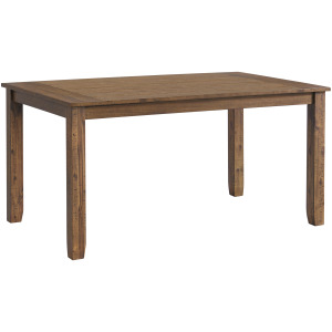 Everett 6PC Dining Set (Table + 4 Chairs + Bench) in Brown Acacia