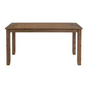 Everett 6PC Dining Set (Table + 4 Chairs + Bench) in Brown Acacia