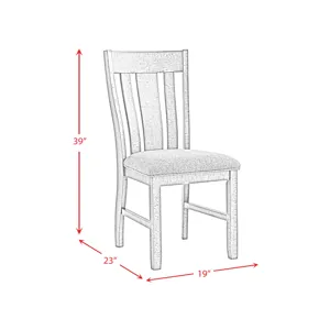 Everett 6PC Dining Set (Table + 4 Chairs + Bench) in Brown Acacia