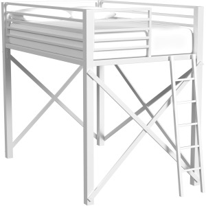Talia Full Loft Bunk and Ladder in White