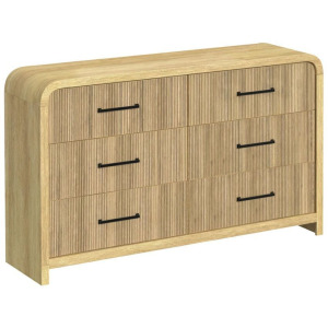 Ridgemont 6-Drawer Dresser in Natural