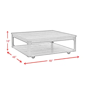 Factory Square Coffee Table Grey