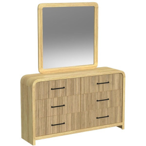 Ridgemont Dresser and Mirror Set in Natural