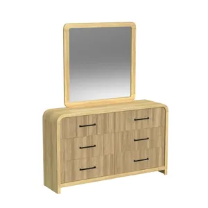 Ridgemont Dresser and Mirror Set in Natural