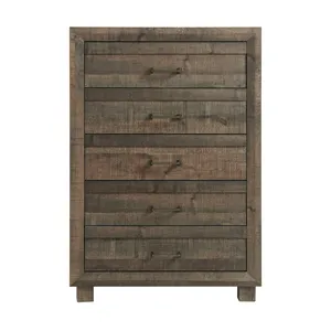 Fort Worth 5-Drawer Chest in Brown