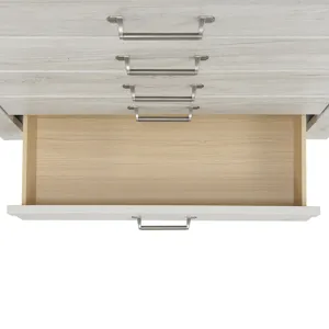 Fort Worth 5-Drawer Chest in White (Sturdy Act)