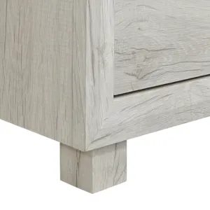 Fort Worth 2-Drawer Nightstand with USB in White
