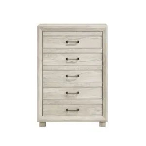 Fort Worth 5-Drawer Chest in White (Sturdy Act)