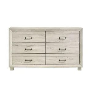 Fort Worth 6-Drawer Dresser in White (Sturdy Act)