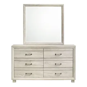 Fort Worth Dresser & Mirror Set in White