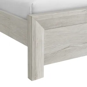 Fort Worth King Bed with Lights & USB in White