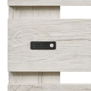 Fort Worth Twin Bed with Lights & USB in White