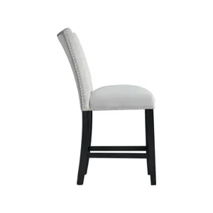 Francesca Counter Dining Gray Counter Velvet Side Chair (2 Per Pack)