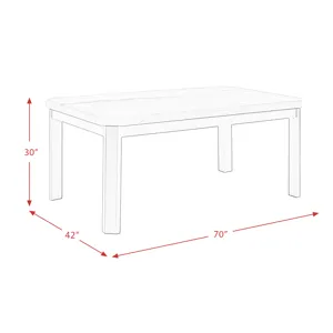 Francesca White Standard Height Dining Table