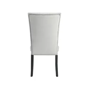 Francesca Rectangular Dining Grey Velvet Side Chair W/ Nailhead Trim (2 Per Pack)