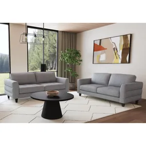 Fuji Sofa in Marlin Slate with Plastic Legs