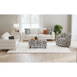 Decatur Storage Ottoman in JW Beige W/2 Pillows 20\"
