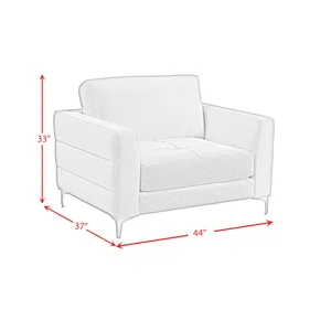 Fuji Chair in Furiosa Taupe with Metal Legs