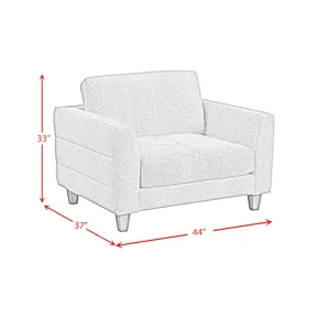 Fuji Chair in Marlin Slate with Plastic Legs