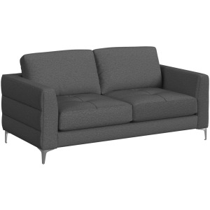 Fuji Loveseat in Furiosa Charcoal with Metal Legs