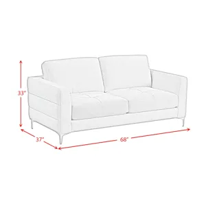 Fuji Loveseat in Furiosa Taupe with Metal Legs